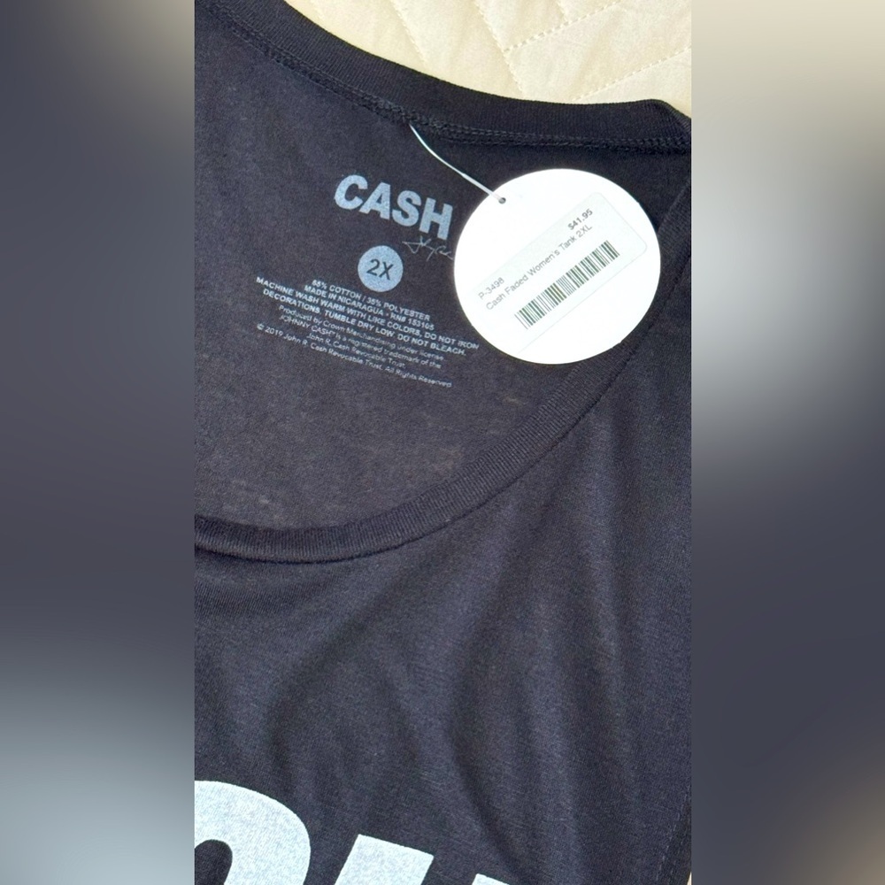 New! Women’s Johnny Cash Tank Top Size 2X From Johnny cash Museum in Tennessee - Picture 6 of 8